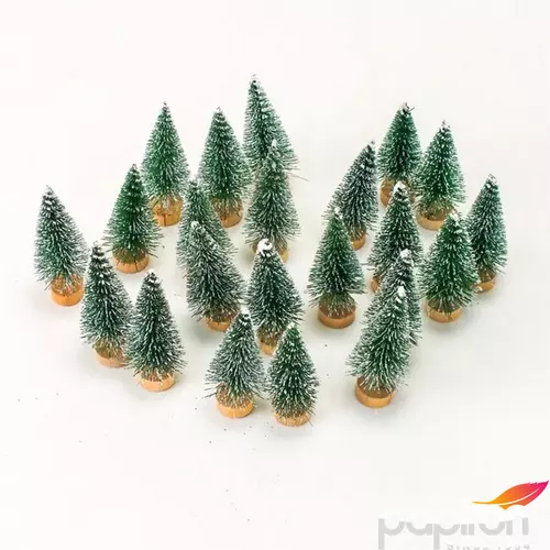 Karácsonyi dekor fenyőfa dekor fenyőfa, zöld 6cm 4db/csomag