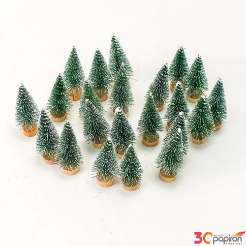 Karácsonyi dekor fenyőfa dekor fenyőfa, zöld 6cm 4db/csomag