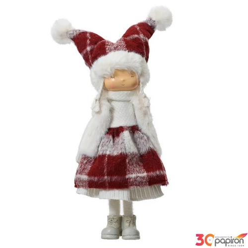Karácsonyi dekor kislány 24' álló 22cmx20cmx46cm sdkae