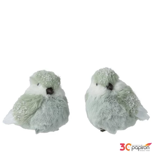 Karácsonyi dekor madár 24' glitteres, csiptetős, 2 féle 7cmx8cmx10cm sdkae
