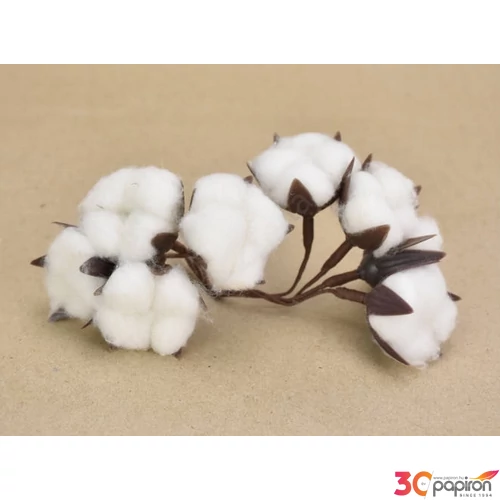 Karácsonyi dekor pick ág 3, 4cm Gyapotvirág utánzat(8db/csomag Karácsonyi koszorú-fenyő dekoráció