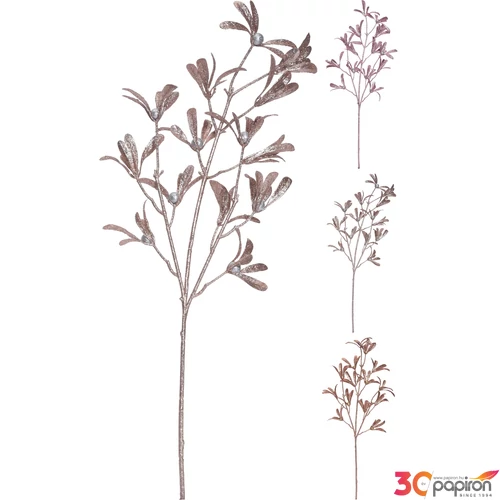 Karácsonyi dekor pick ág 71cm leveles ág, 3féle színben vázába dekor virág glitteres csillámos