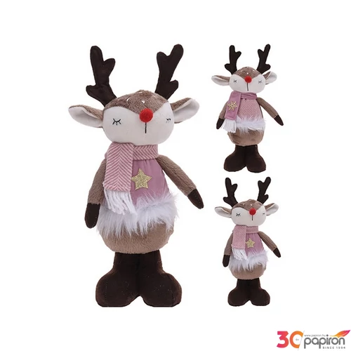 Szarvas karácsonyi dekor 21' álló, 2 féle 34cm kpm