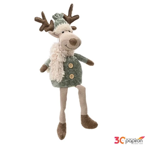 Karácsonyi dekor szarvas 24' polyester, 2 féle 14cmx9cmx38cm sdkae