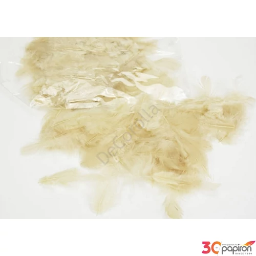 Karácsonyi dekoráció Madártoll Bézs 7-8cm 10g Karácsonyi dekoráció