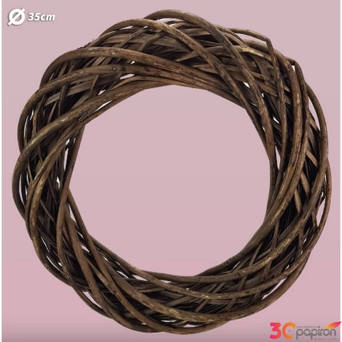 Koszorú vesszőBARNA 35CM Koszorú méret: 35cm