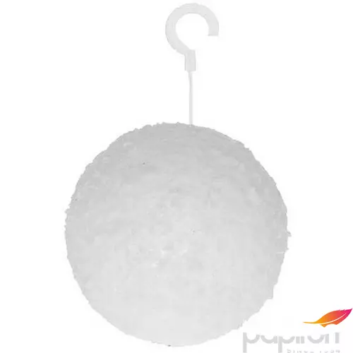 Karácsonyi gömb havas akasztós hungarocell 3.5cm fehér S/24