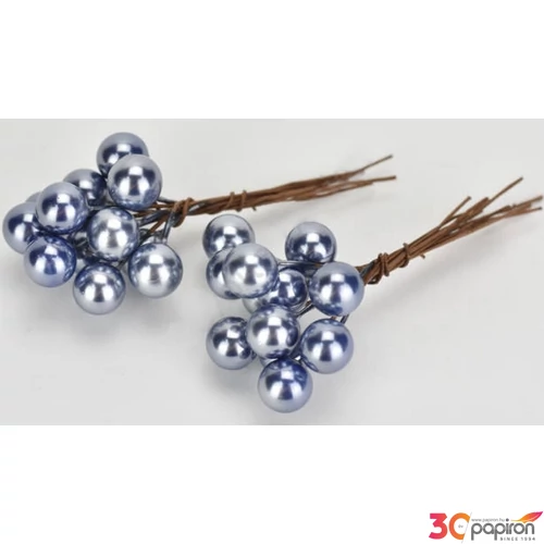 Karácsonyi gyöngy pick 1cm Gyöngy betűzős kék 24db/csomag [5998997714756]