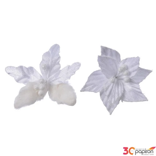 Mikulásvirág karácsonyi 24' csiptetős, 2 féle 2cm sdkae