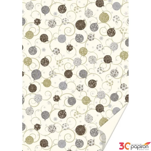 Karton HEYDA (50x70) 300g karácsonyi arany gömbök  20 