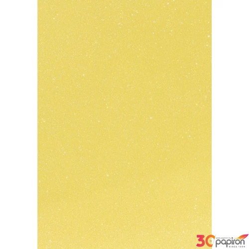 Karton HEYDA A/4 200g csillámos pasztell sárga  21189
