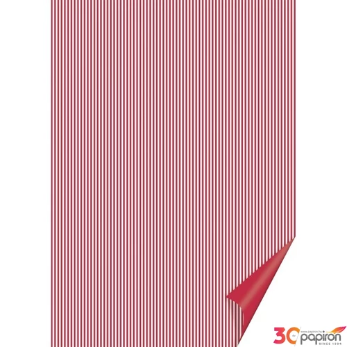Karton kétoldalas HEYDA A/4 200g csíkos piros-fehér  204774633 