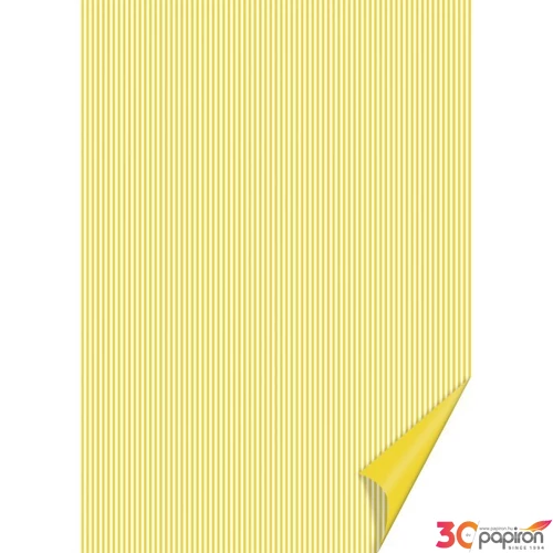 Karton kétoldalas HEYDA A/4 200g csíkos sárga-fehér  204774631 