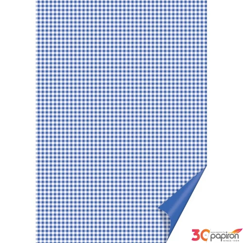 Karton kétoldalas HEYDA A/4 200g  kockás középkék  204774625