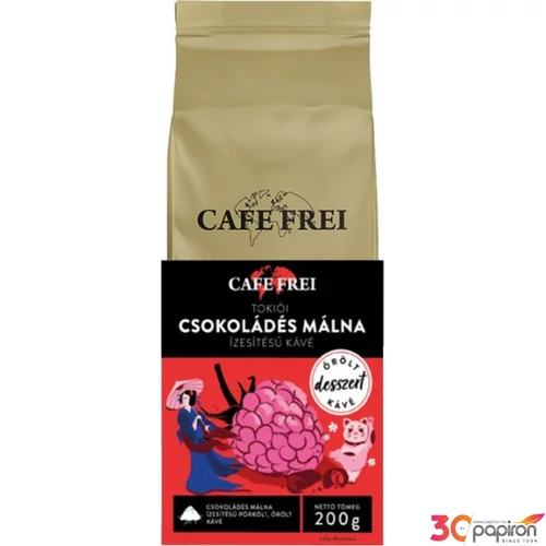 Kávé pörkölt őrölt 200 g CAFE FREI Tokiói Málna Csokoládéval