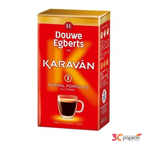 Kávé pörkölt,őrölt vákuumos csomagolásban 225 g DOUWE EGBERTS Karaván normál pörkölés