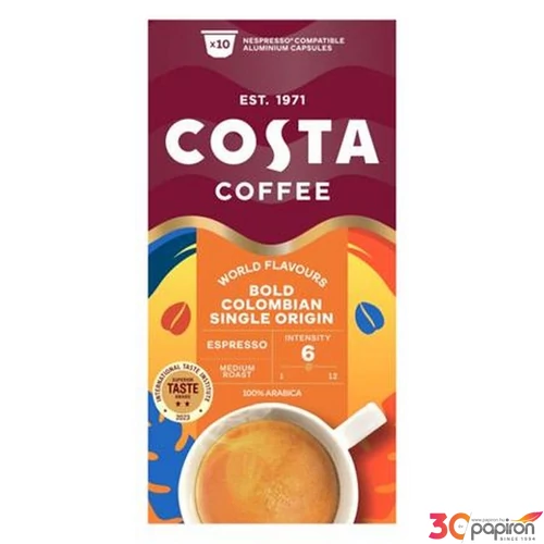 Kávékapszula Nespresso kompatibilis 10db COSTA Bold Colombian Single Origin Espresso