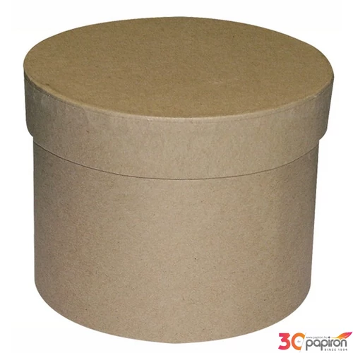 Papírdoboz kerek natúr 10x8cm KC04P