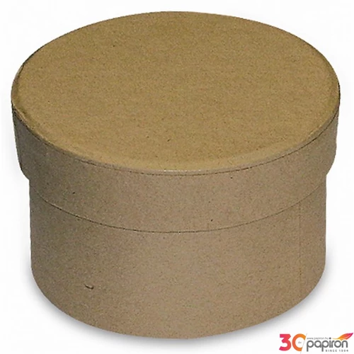 Papírdoboz kerek natúr 8X5cm KC10