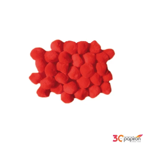 Dekor pompon 30mm piros 30db/cs 