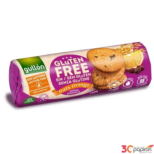 Keksz 180 g GULLÓN gluténmentes zabbal és naranccsal