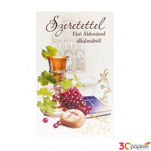 Képeslap 6 ARGUS 19-643 Vallás Szeretettel első áldozásod
