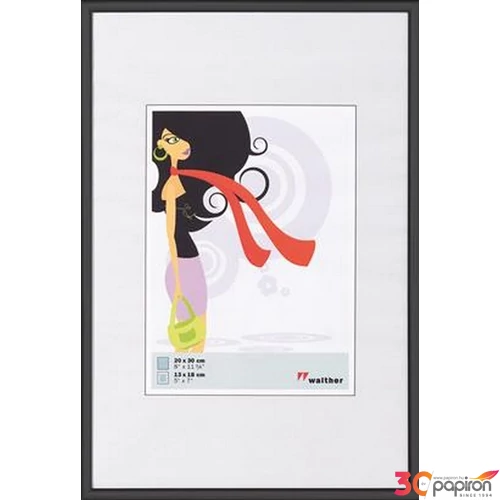 Képkeret 10x15cm New Lifestyle fekete műanyag álló/fekvő képkeret 690-KV015B