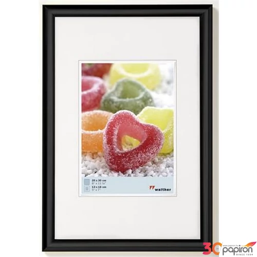 Képkeret 20x30cm Trendstyle fekete műanyag álló/fekvő képkeret KP030B