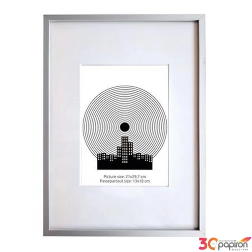 Képkeret 21x29,7 cm, aluminium keret, Fotoplus ezüst