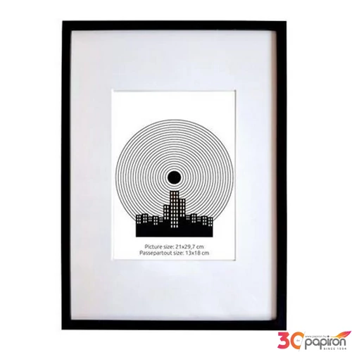 Képkeret 21x29,7 cm, aluminium keret, Fotoplus fekete