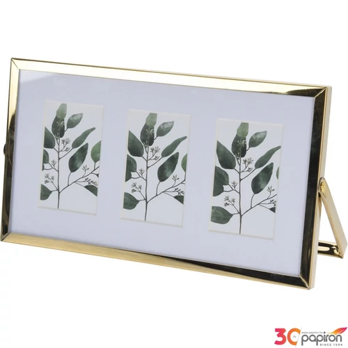 Képkeret 3fotónak 22x12x1 arany színű keret kpmhu '25