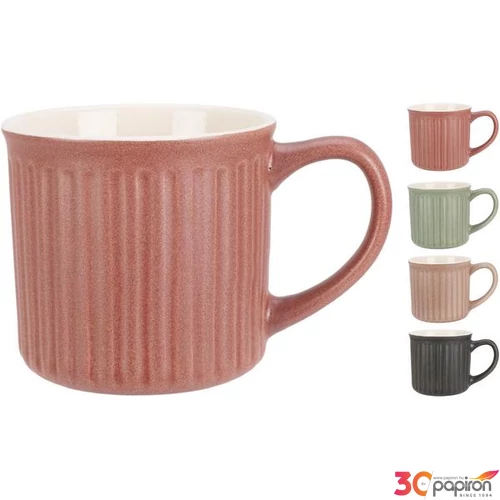 Kerámia bögre 200ml bordázott 4féle '25