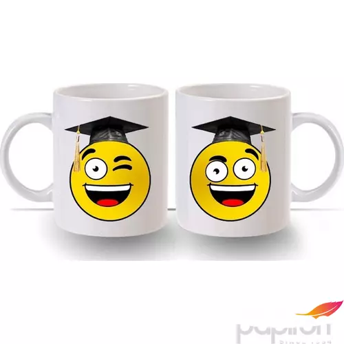 Kerámia bögre Ballagási Emojis Bögre Congratulations! Smile mintás bögre