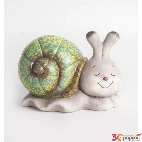 Kerámia dekor csiga Aranyos 11,5x8Cm 
