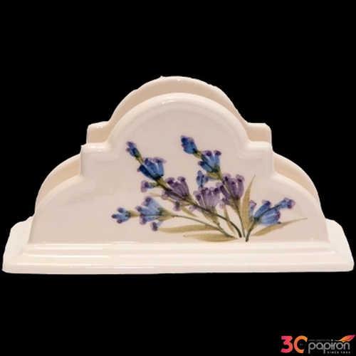 Kerámia szavétatartó Romantik festett levendula kézzel festett-15x8x8cm
