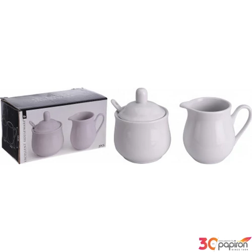 Kerámia szett Niza 180ml kerámia tejkiöntő+cukortartó 2db-os készlet