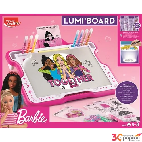Készségfejlesztő készlet Maped Rajzkészlet, Maped Creativ Lumi Board Barbie