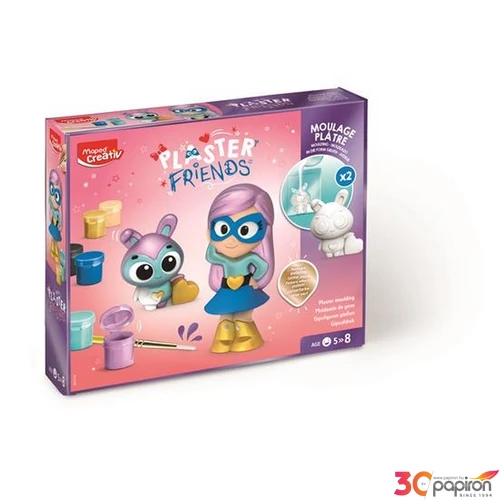 Készségfejlesztő készlet Maped Gipszkiöntő Készlet Formákkal,Festékkel Maped Creativ Plaster Friends Girly
