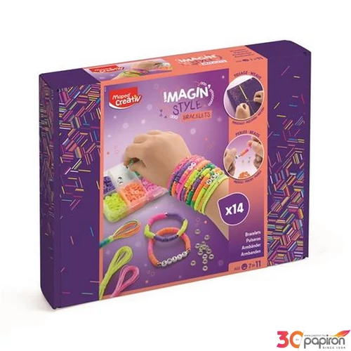Készségfejlesztő készlet Maped Karkötő Készítő Készlet Maped Creativ, Imagin` Style, Neon