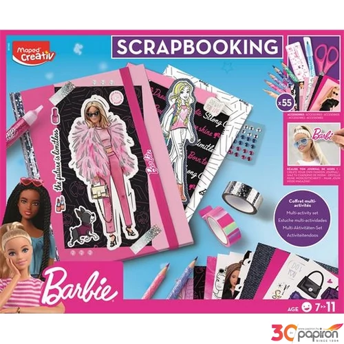 Készségfejlesztő készlet Maped Scrapbooking készlet 50 darabos Maped Creativ Scrapbooking set-Barbie