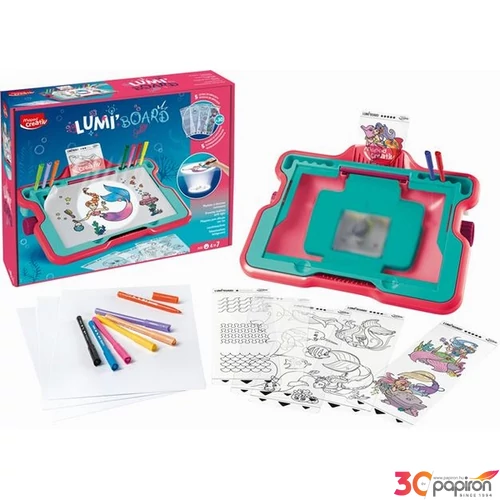 Készségfejlesztő készlet Maped Rajzkészlet, Maped Creativ Lumi Board Hableány