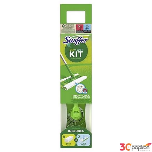Kezdőkészlet felmosó nedves- és száraz utántöltőve SWIFFER Sweeper