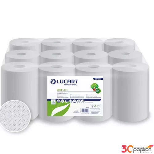Kéztörlő 2 rétegű 55 m/tekercs 12 tekercs/karton 14 CF EcoLucart_861080 fehér