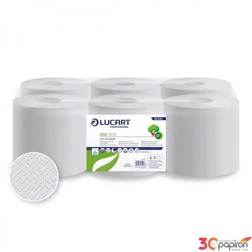 Kéztörlő 2 rétegű fehér 6 tekercs/karton 19 CF EcoLucart_861081
