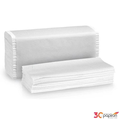 Kéztörlő V hajtogatott 2 rétegű 150 lap ”Zig-Zag” hófehér