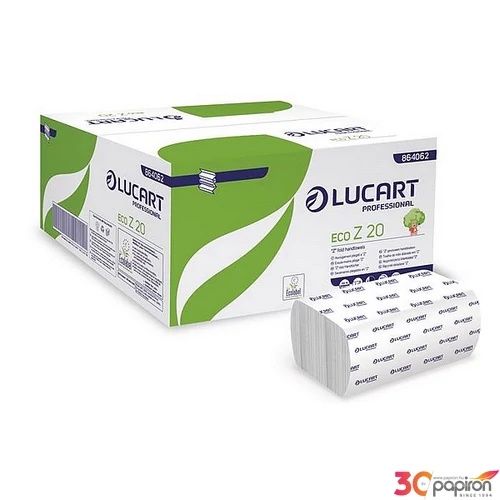 Kéztörlő, Z hajtogatott 2 2 rétegű 200lap Slim adagolóhoz LUCART ECO Z 20 fehér