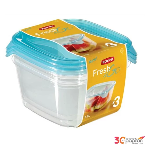 Ételtartó Curver 3db/szett 3x1.2L Fresh