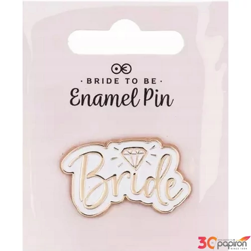 Party kitűző "Bride rose gold
