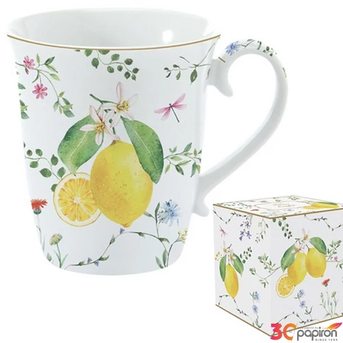 Bögre Porcelán 2,7dl Fleurs et Citrons dobozban