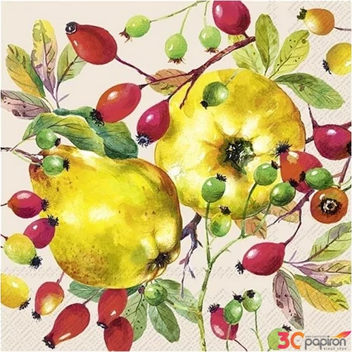 Szalvéta 25x25cm körte Quince Cream 25x25cm